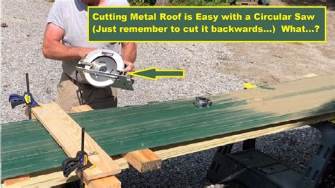Cutting Metal Roof Is Easy With A Circular Saw Just Remember To Cut It