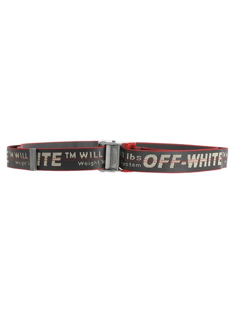 Off White Off White Industrial Logo Belt Anthracite Red 10977522