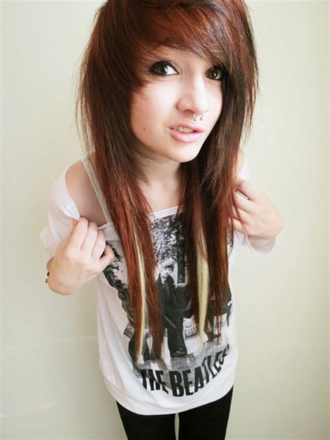 Hey, hey, hey, emo boy. Skinny emo girl nose piercing fashion jeans cute | nineimages