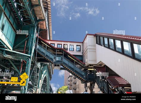 Famous Stairs To 125 Street Subway Station In Harlem New York City