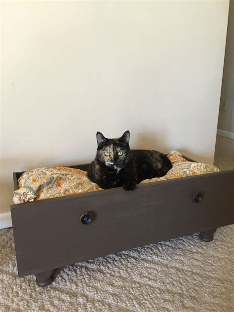 Medium Size Pet Bed From Repurposed Drawer Old Furniture Pet Beds