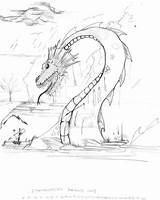 Serpent Leviathan Loch sketch template