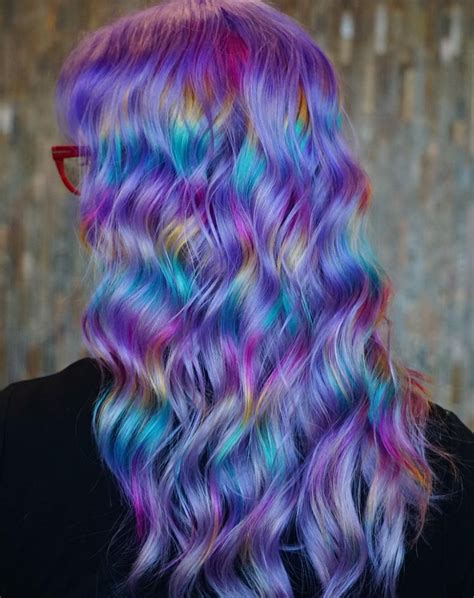 Pin By Elvina Agustino On Hairstyle Funky Hair Colors Rainbow Hair
