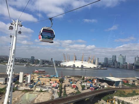 London Cable Car Over Thames Marvelous Views Of London