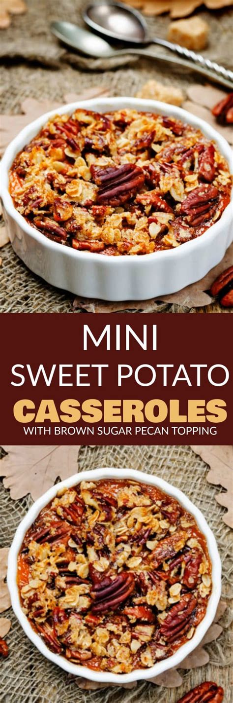 Easy Mini Sweet Potato Casserole Recipe With Pecan Topping