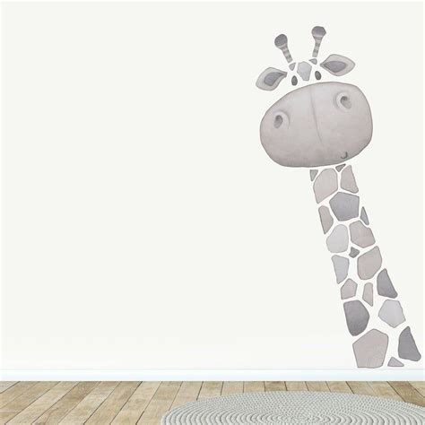 Giraffe Fabric Wall Decal Toddler Watercolour Room Decor Etsy In 2020