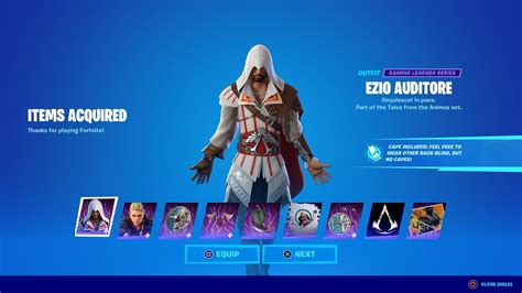 HOW TO GET NEW EZIO AUDITORE SKIN IN FORTNITE Assassins Creed YouTube