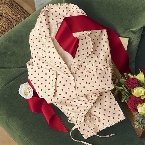 Red Polka Dot Ruffle Pajamas Pajamas And Robes Olive And Cocoa Llc