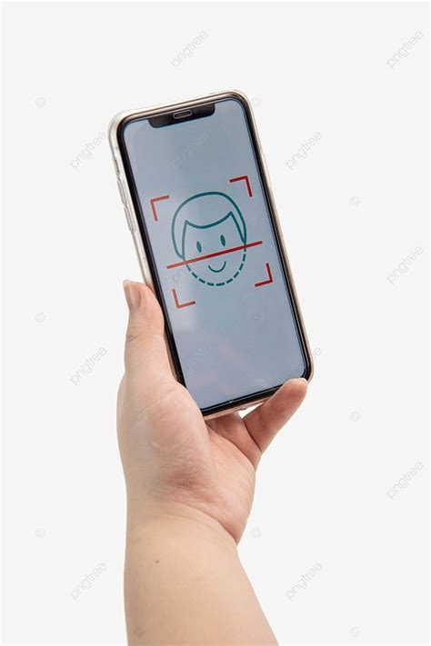 Scan Mobile White Transparent, Mobile Phone Scanning Face Recognition