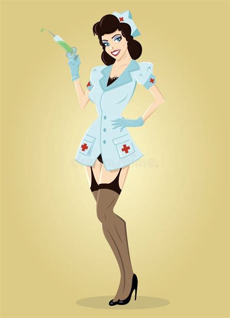 Nurse Pin Up Illustration Stock Vector Illustration Of Fashion 11009312