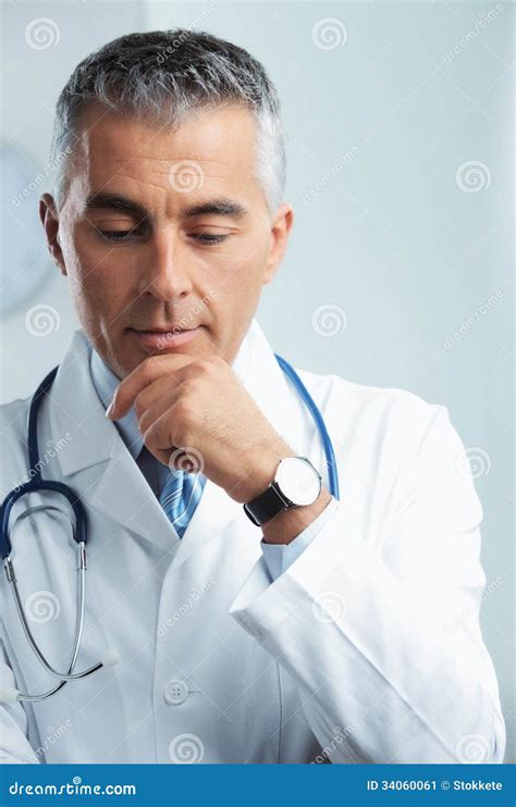 Portrait Of A Handsome Doctor Stock Image Image Of Clinic Occupation