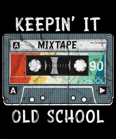 Old School Mixtape Music 90s Hip Hop Digital Art By Michael S