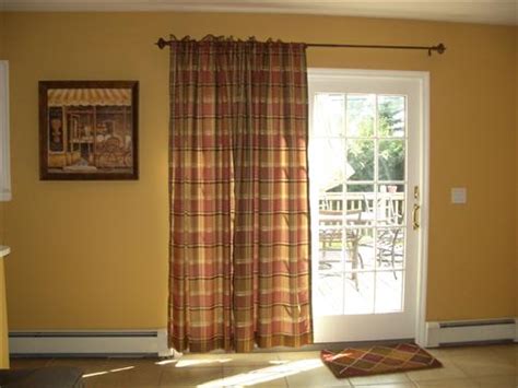 Nicetown sliding door blinds window treatment, room darkening patio door curtain panels, privacy thermal drapes for department (biscotti deconovo white window treatment curtains for bedroom grommet top light reducing 90 inches long curtain sets for sliding glass door. Show me pics of your window treatments for your sliding ...