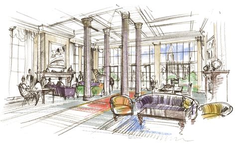 Alldesigneverything Drawing Interior Design Sketches