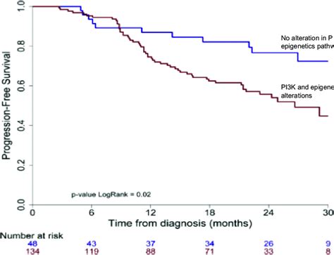 Progression Free Survival According To The Presenceabsence Of