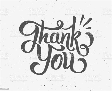 Thank You Hand Drawn Lettering Stock Illustration Download Image Now