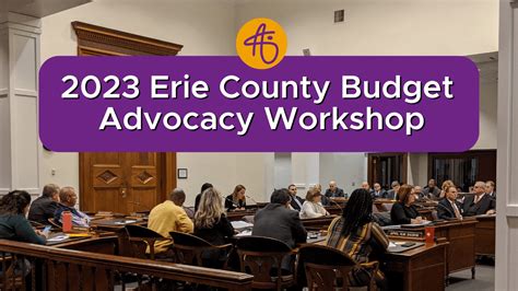 2023 Erie County Budget Advocacy Workshop Arts Services Inc
