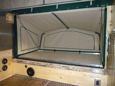 Fold Out Bed Deployed Cargo Trailer Camper Enclosed Trailer Camper