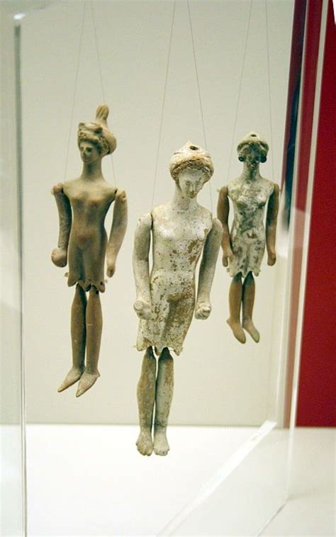 terracotta ancient greek dolls 5th 4th century bc exhibited in the national archaeological