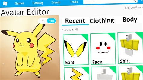 Roblox Pokemon Avatars