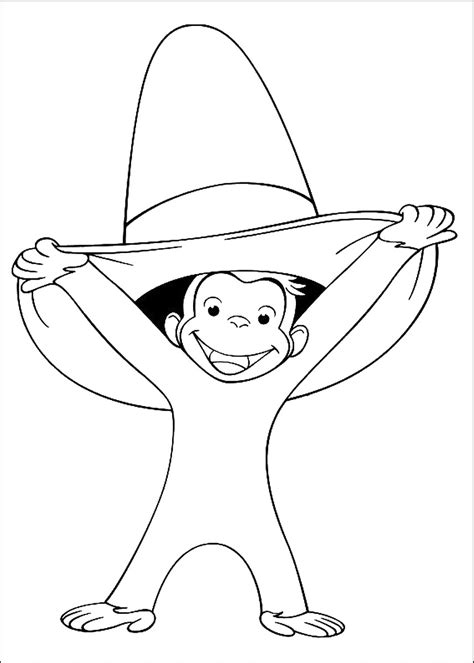 Curious george is an animated series based on the popular books by margret and h.a. Curious George Coloring Pages | Birthday Printable