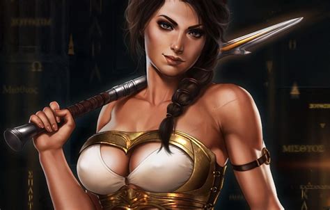 Wallpaper Girl Cassandra Kassandra Art Assassin S Creed Odyssey