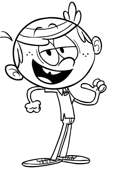 Nick The Loud House Coloring Pages Sketch Coloring Page