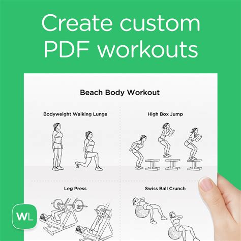 Custom Pdf Workout Builder With Exercise Illustrations