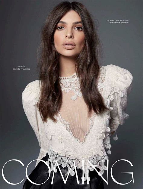 Emily Ratajkowski Elle Magazine Australia Junejuly 2018 Celebmafia