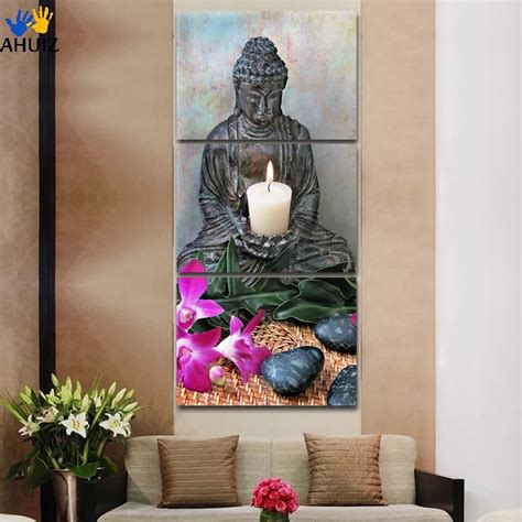 Pieces Set Hot Sell Free Shipping Buddha Painting Print On Canvas