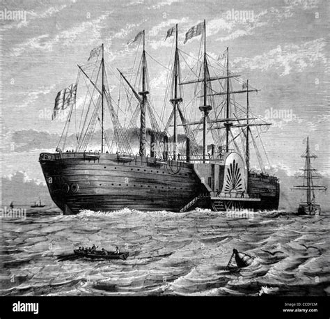 Ss Great Eastern Ocean Liner Paddle Steamer Dampfschiff Oder Schiff