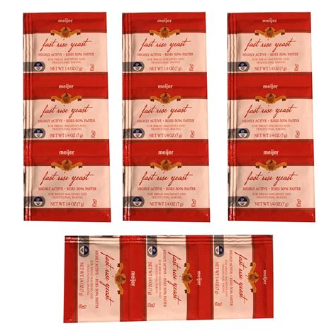 Amazon.com : Meijer Fast Rise Yeast 4 Strips 3 Packet 1/4 oz - EXP 2022