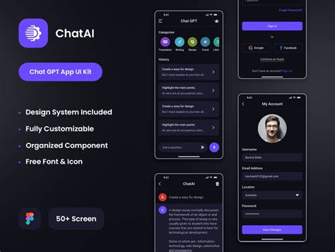 Chatai Chat Gpt App Figma Ui Kit