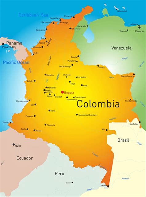 Mapa De Colombia Ciudades