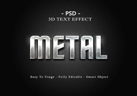 Premium Psd Metal 3d Text Effect Template