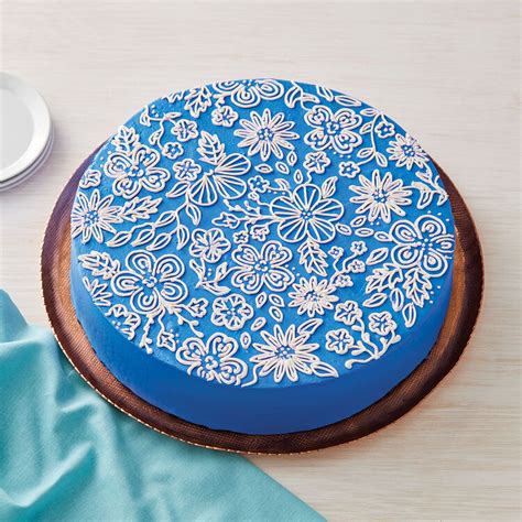Blooming Blue Buttercream Cake Recipe Wilton Cake Decorating