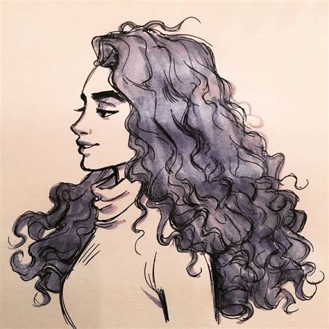 pin by wezzurii on art in 2021 digital art girl curly hair drawing hair sketch