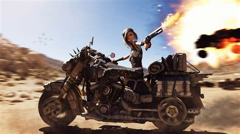 1920x1080 Mad Max Biker Anime Girl Laptop Full HD 1080P HD 4k Wallpapers, Images, Backgrounds ...
