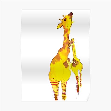 Giraffes Poster By Zoes Redbubble