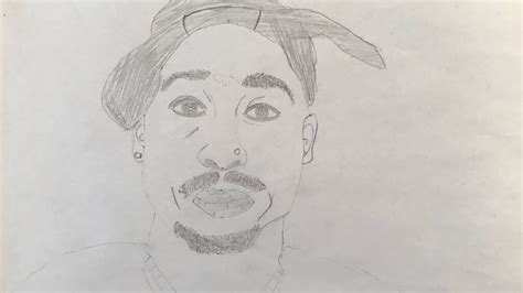 How To Draw Tupac Shakur Step By Step ️ Youtube