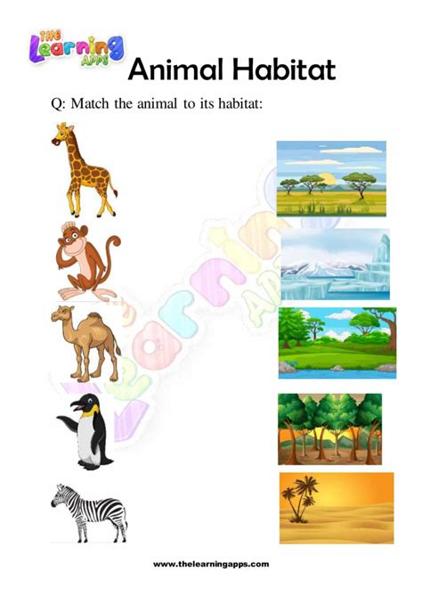 Animal Habitats Worksheet K5 Learning Animal Habitat Worksheet