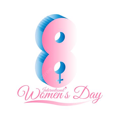 international womens day vector png images international womens day logo in 3d style 8th