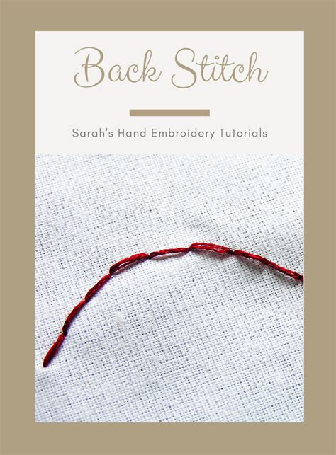 Needlerific has merged with artcoffeewords.a central location for all of my arts and crafts endeavors! How to do the Back Stitch - Sarah's Hand Embroidery Tutorials