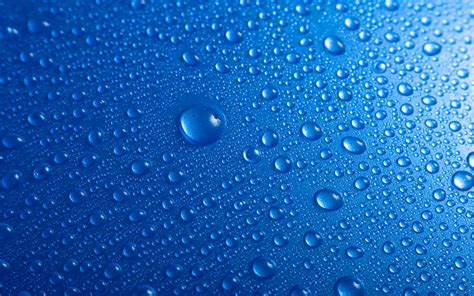 Hd Water Blue Wet Drops Macro Condensation 1080p Wallpaper