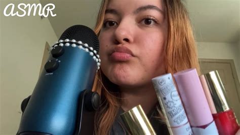 Asmr Lipgloss Collection Application Mouth Sounds Pumping Sounds