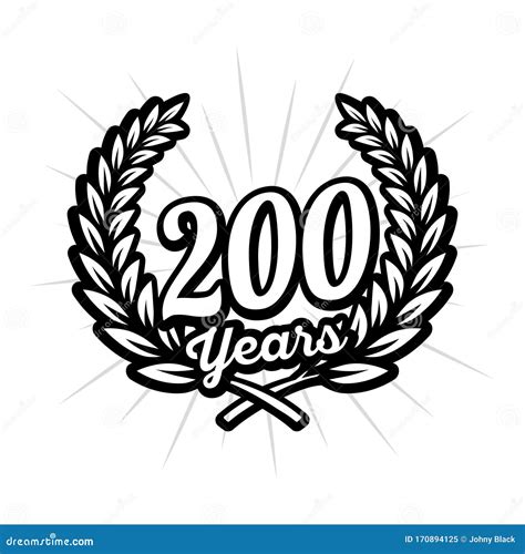 200 Years Anniversary Celebration Design Template. 200th Anniversary