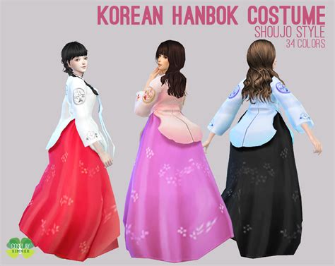 Cosplaysimmerp The Sims 4 Korean Hanbok Costume By Cosplaysimmer