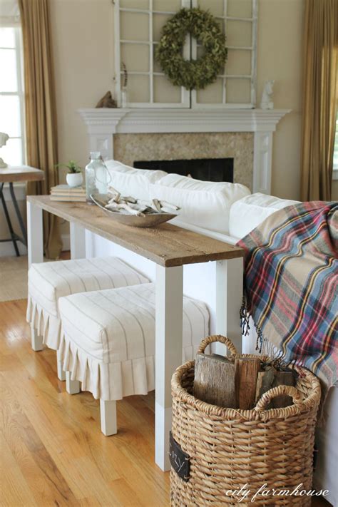With the long this console table can be used as a sofa table behind your couch, a perfect entryway console table in a corner or a tv stand in your living room, which won't let you feel too big or too wide. 15 Stylish Ways To Make The Most Of Behind Sofa Table
