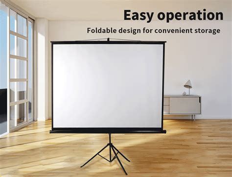 120 Inch Projector Screen Tripod Stand Home Outdoor Screens Cinema