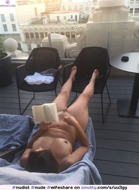 Nudist Wife Reading On Rooftop Nudist Nude Wifeshare Wifeslut Wife